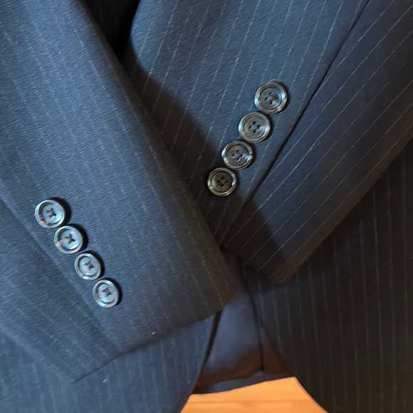 $425 J Crew Ludlow navy pinstripe blazer 42R 100% Wool Loro Piano - Picture 6 of 12